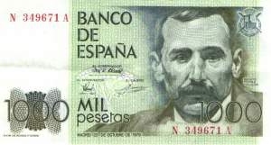 1000 Pesetas 23.10.1979